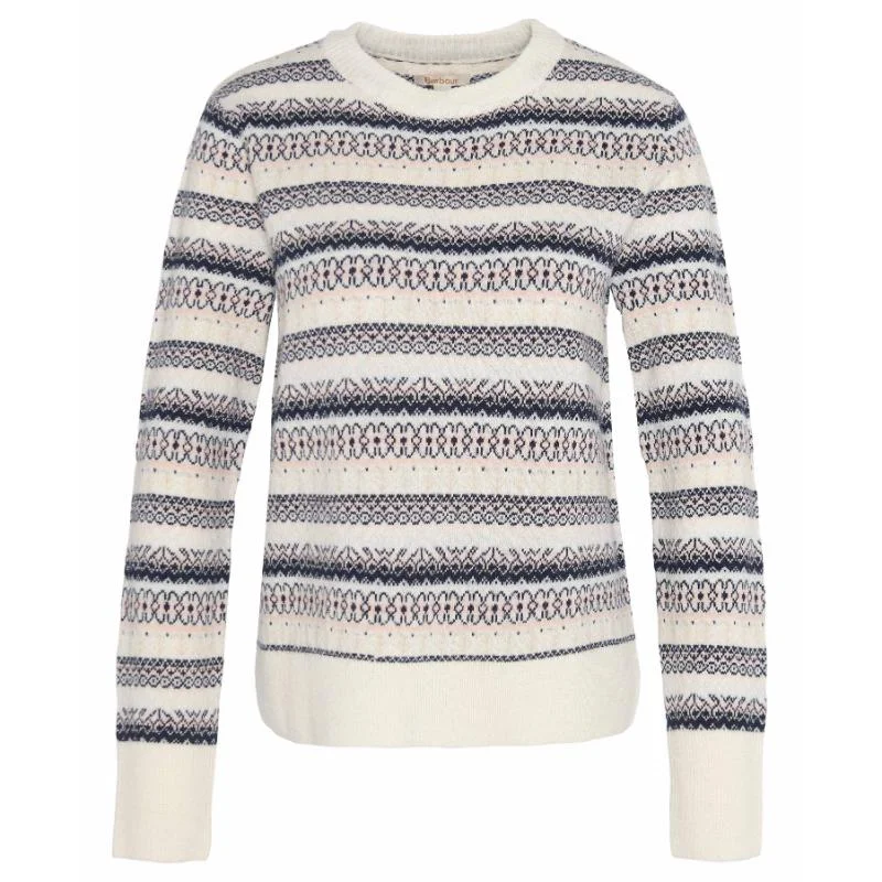 Barbour Peak Knitted Ladies Jumper - Multi Cable Knit Ribbed Knit Lace Knit