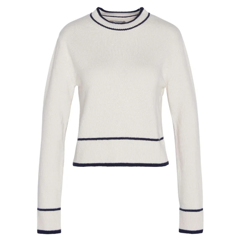 Barbour Rochelle Knitted Ladies Jumper - Cloud Wool Fabric Cashmere Fabric Tweed Fabric