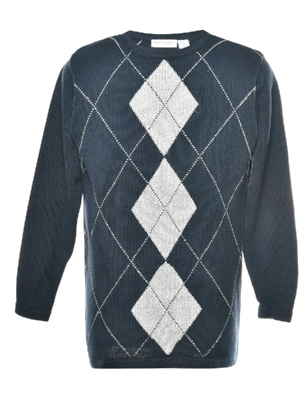 Liz Claiborne Argyle Jumper - S Transparent Opaque Sheer