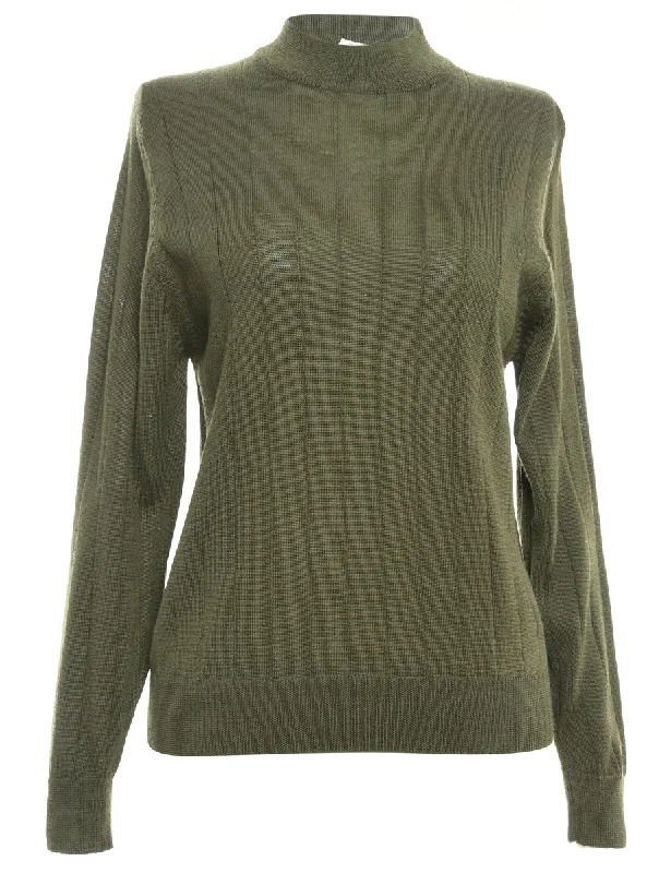 Olive Green Harvey Benard Jumper - M Chenille Brocade Lace