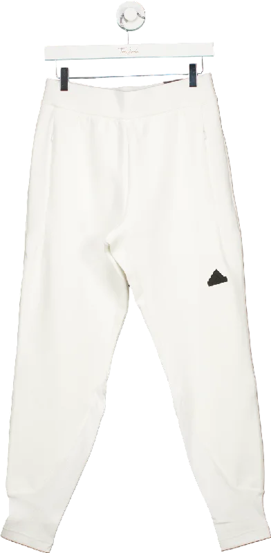 Adidas White ZNE Primeblue Track Pants UK S Stylish Elastic Waist Pants