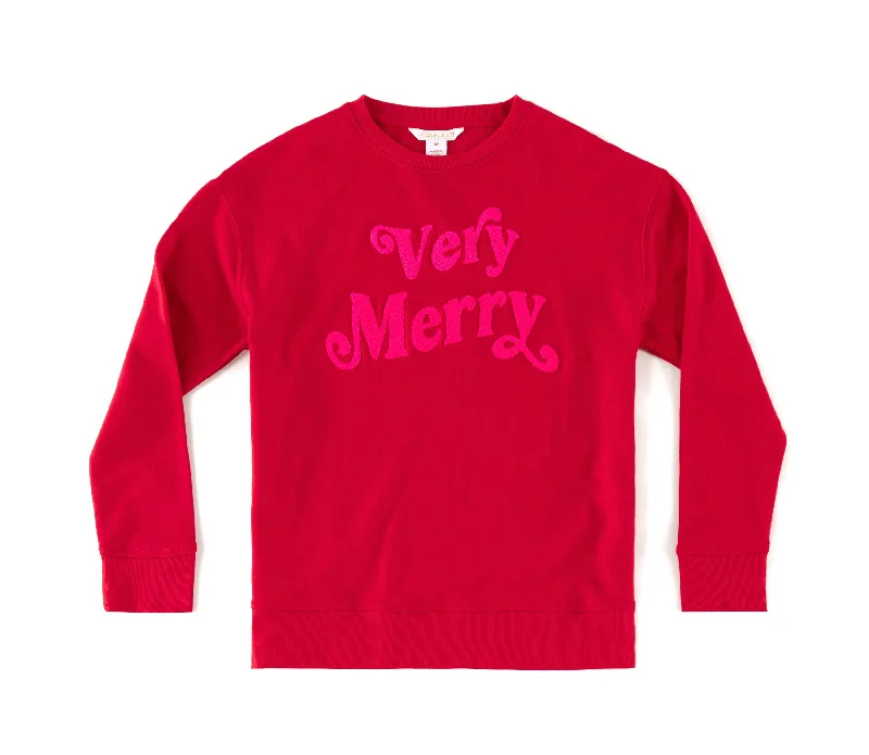 Very Merry Sweatshirt Hoodie with Pocket Utility Practical