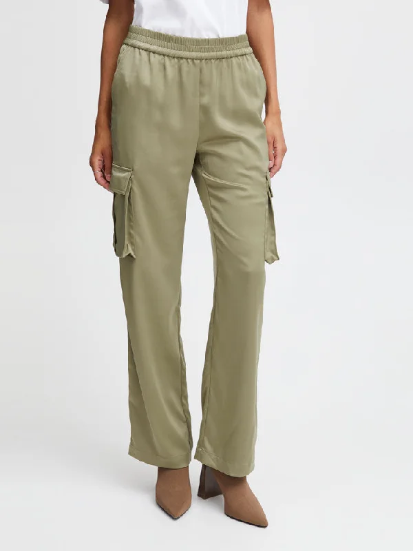 B Young ByEsto Cargo Pants Aloe Formal Wide-Leg Pants