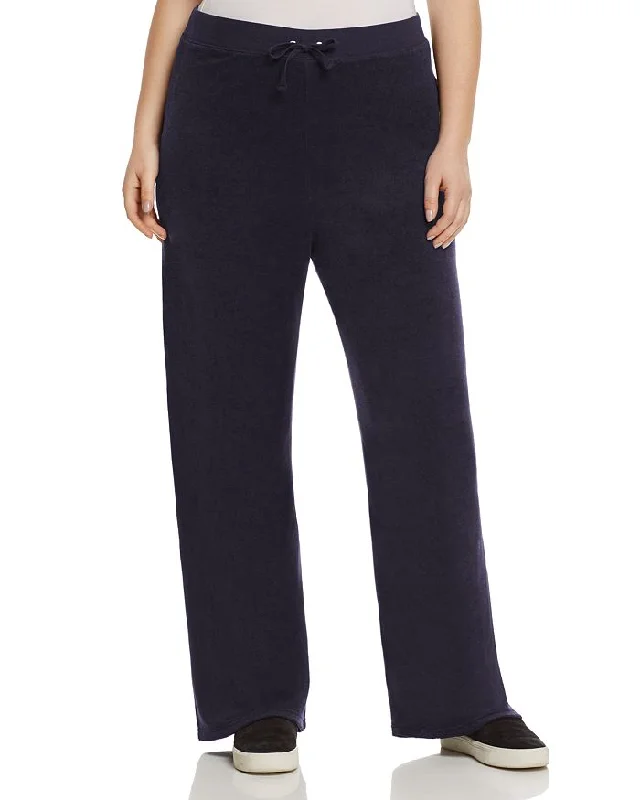 Juicy Couture Black Label Plus Plus Mar Vista Microterry Track Pants Navy Blue M Elegant Dress Pants