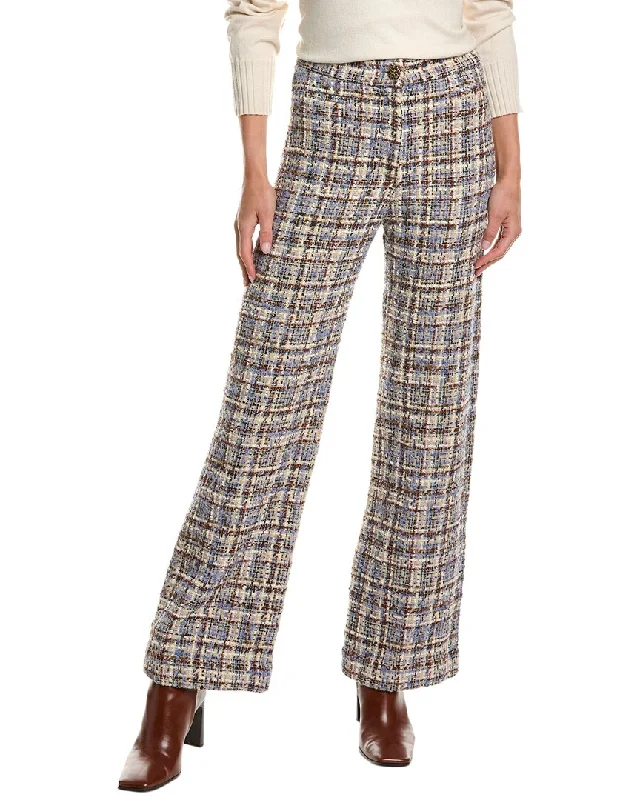 Ba&Sh Wool-Blend Tweed Pant Casual Plaid Pants