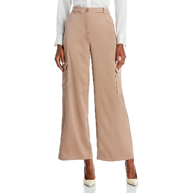 Womens High Rise Wide Leg Cargo Pants Classic Straight Pants