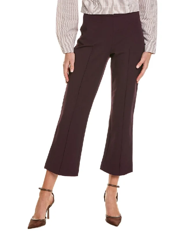 Vince Mid Rise Pintuck Crop Flare Pant Trendy Tapered Pants