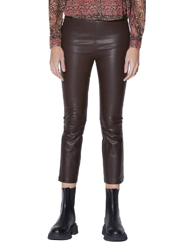 Walter Baker Lori Leather Pant Classic Straight-Leg Pants