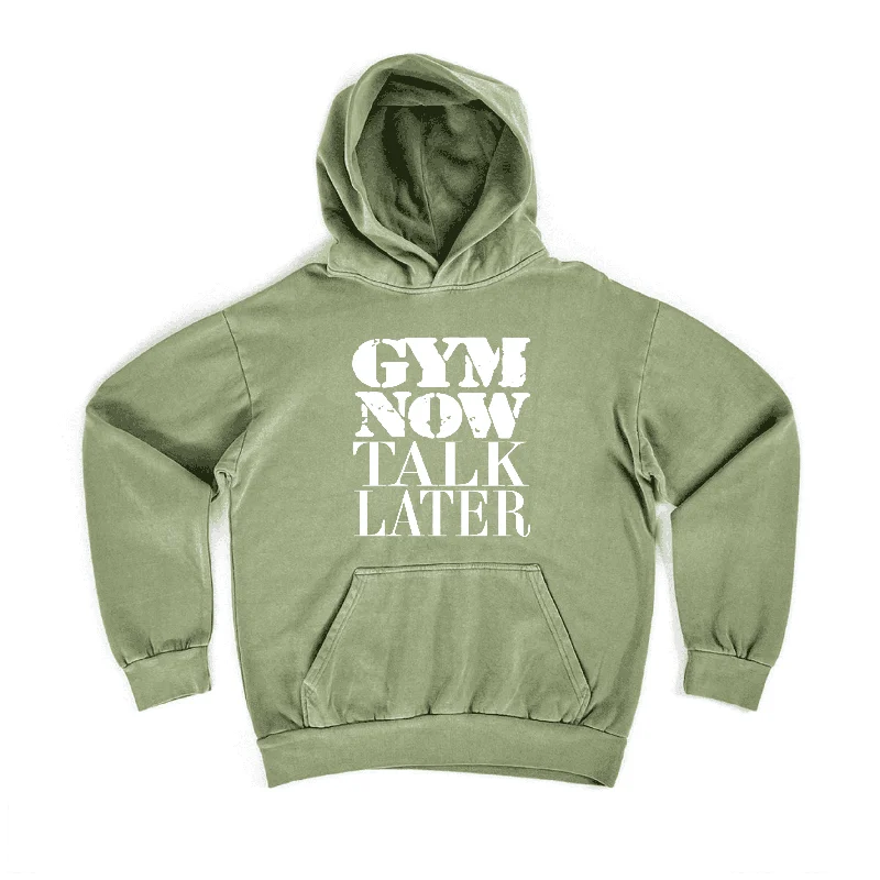 Gym Now Talk Later Hoodie (Unisex) Hoodie with Gradient Ombre Colorful