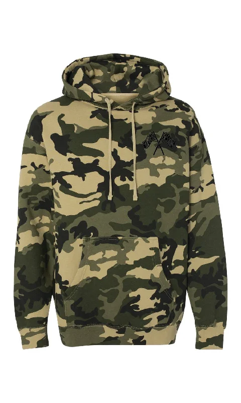 Black Flags Army Camo Hoodie Hoodie with Strings Custom Fit Adjustable