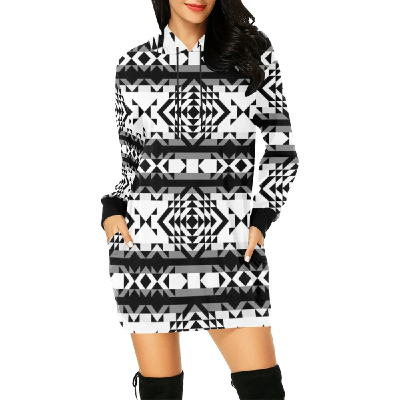 Black Rose Blizzard Hoodie Dress Oversized Hoodie Comfort Casual