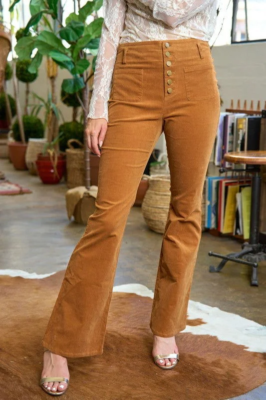 Corduroy Flare Pants Trendy Palazzo Pants