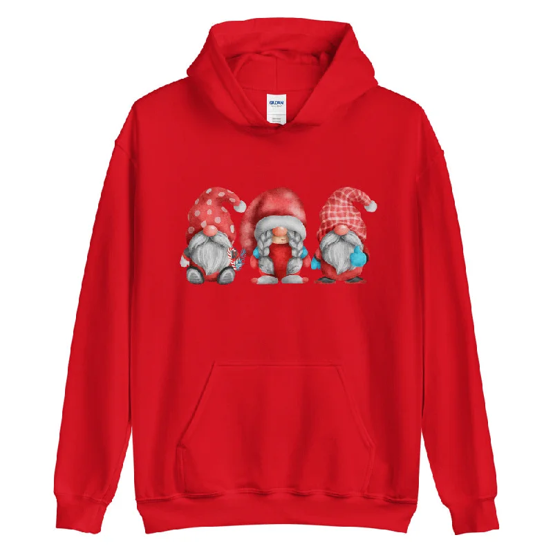 Christmas Gnome Cozy Hoodie, Gnome lovers gift, lioness-love Hoodie with Relaxed Fit Easy Casual