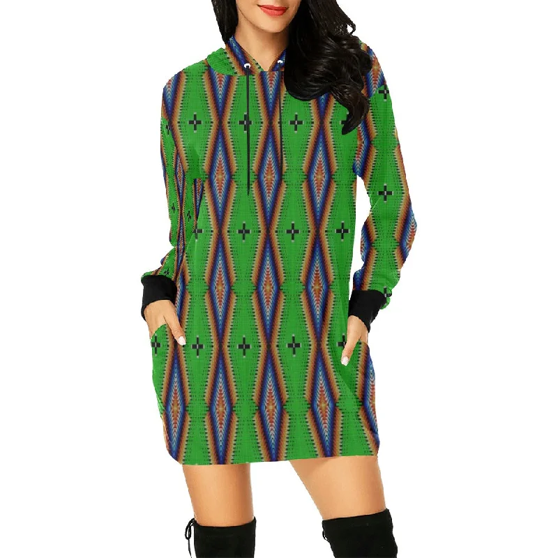 Diamond in the Bluff Lime Hoodie Dress Hoodie with Contrast Stitching Detailed Premium