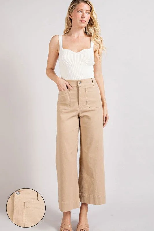 eesome Soft Washed Wide Leg Pants Modern Skinny Pants