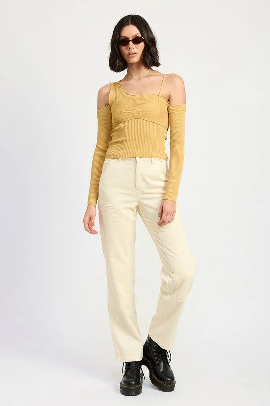 Emory Park Corduroy Full Pants With Pockets Soft Stretch Pants