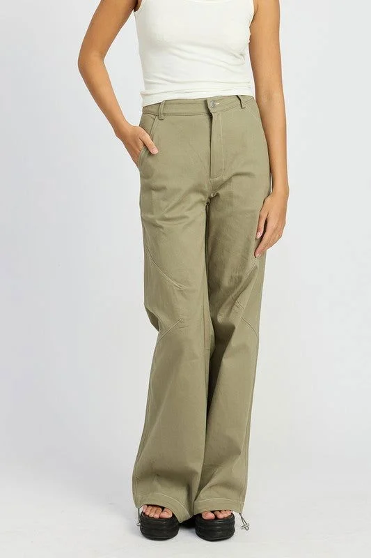 Emory Park High Waisted Wide Leg Pants Classic Stretch Pants