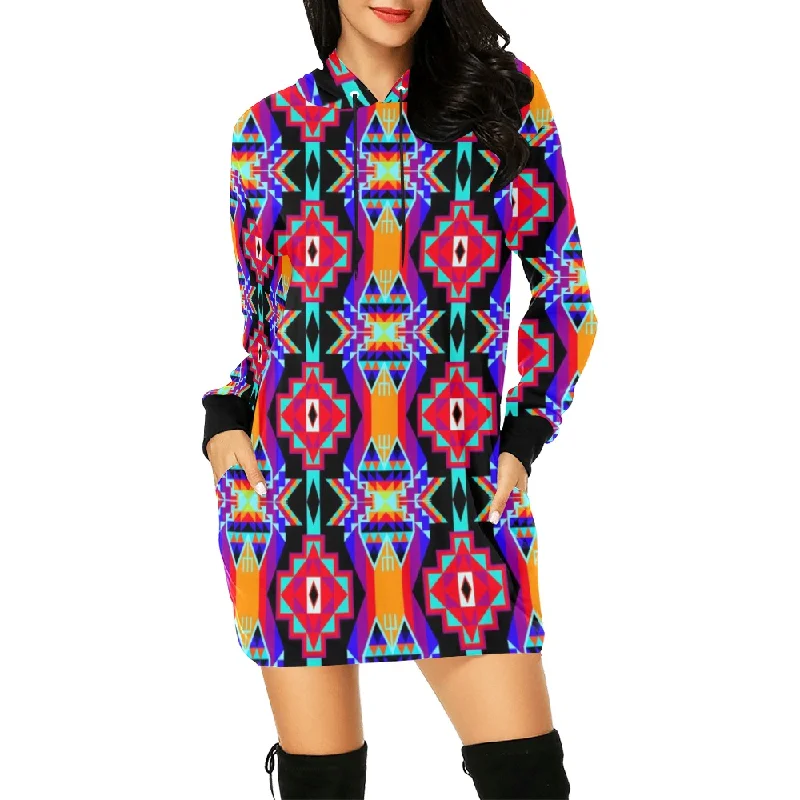 Fancy Bustle Hoodie Dress Hoodie with Crew Neck Simple Timeless