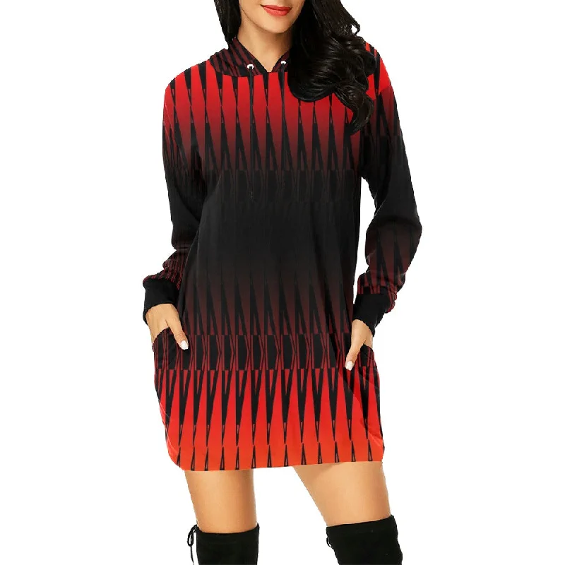 Fire Rattler Horizon Hoodie Dress Hoodie with High Neck Warm Protective