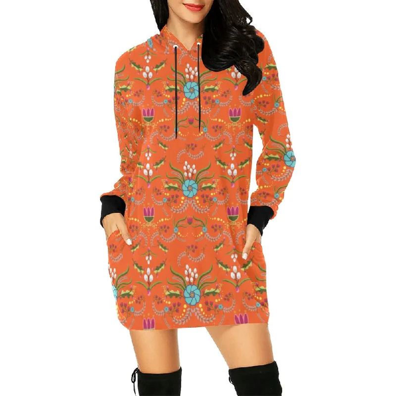 First Bloom Carrots Hoodie Dress Hoodie with Mesh Breathable Sporty