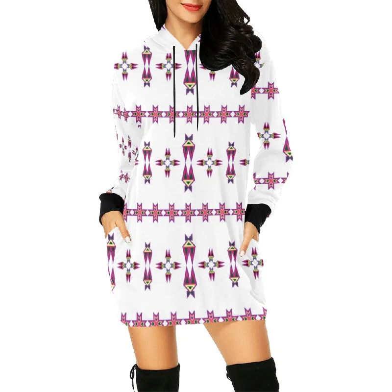 Four Directions Lodge Flurry Hoodie Dress Hoodie with Embroidery Detailed Premium