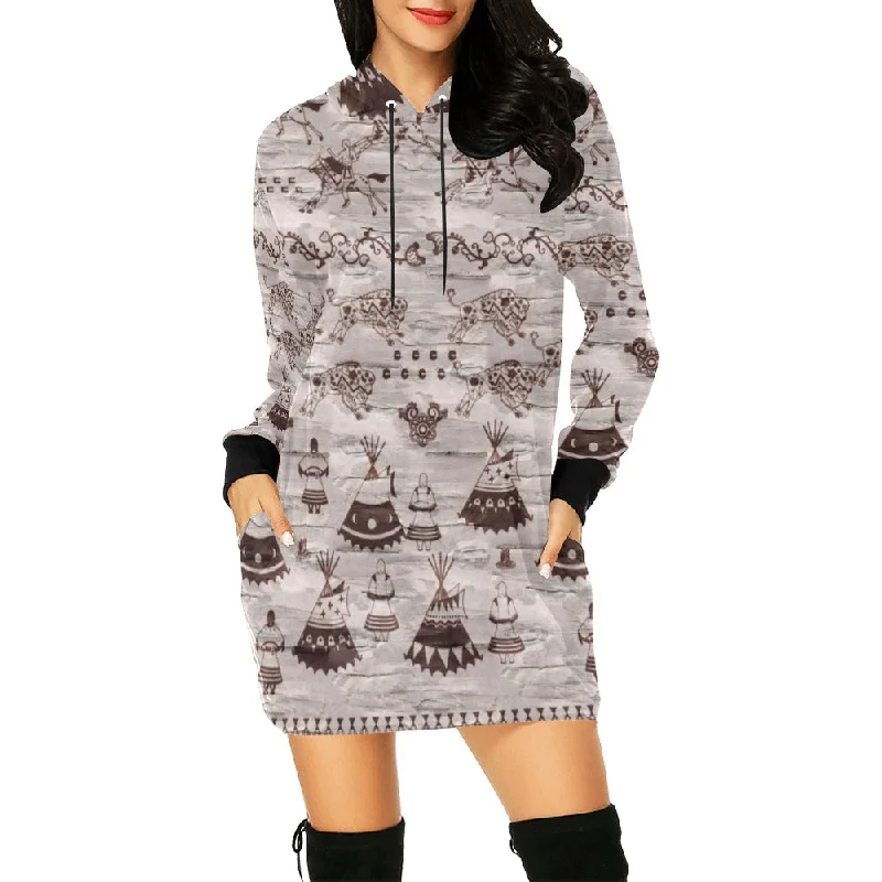 Heart of The Forest Hoodie Dress Hoodie with Pocket Utility Practical