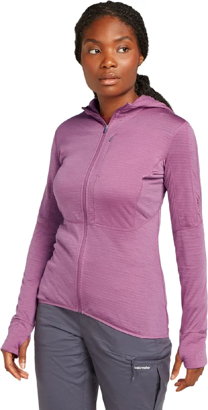 200 RealFleece Descender Merino Blend Long Sleeve Zip Hoodie - Women's|-|Women Merino 200 Realfleece™ Descender Long Sleeve Zip Hoodie Hoodie with Cropped Fit Short Trendy