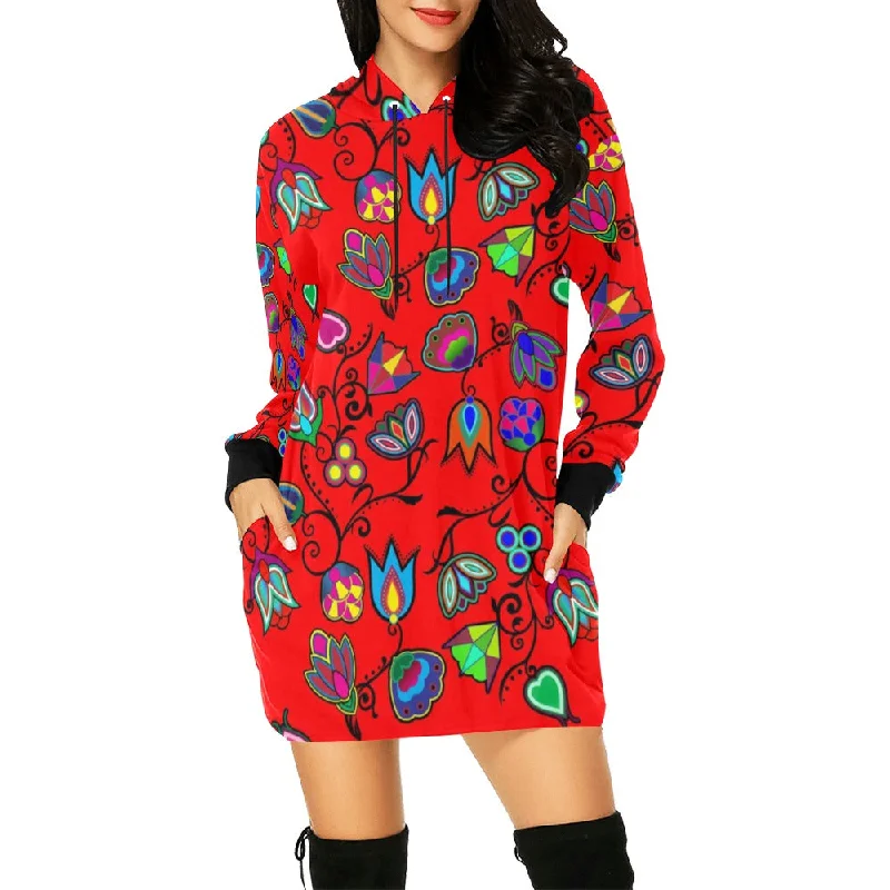 Indigenous Paisley Dahlia Hoodie Dress Hoodie with Slim Fit Tailored Modern