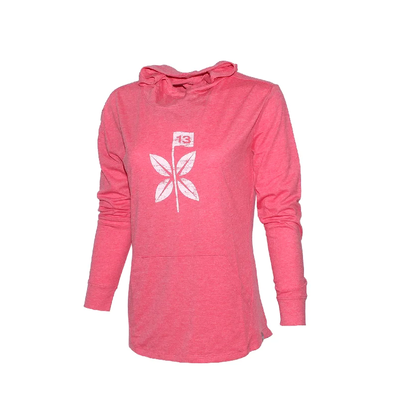 Women's Relay T-Shirt Hoodie - Bandon Preserve Hoodie with Monochrome Minimalist Simple