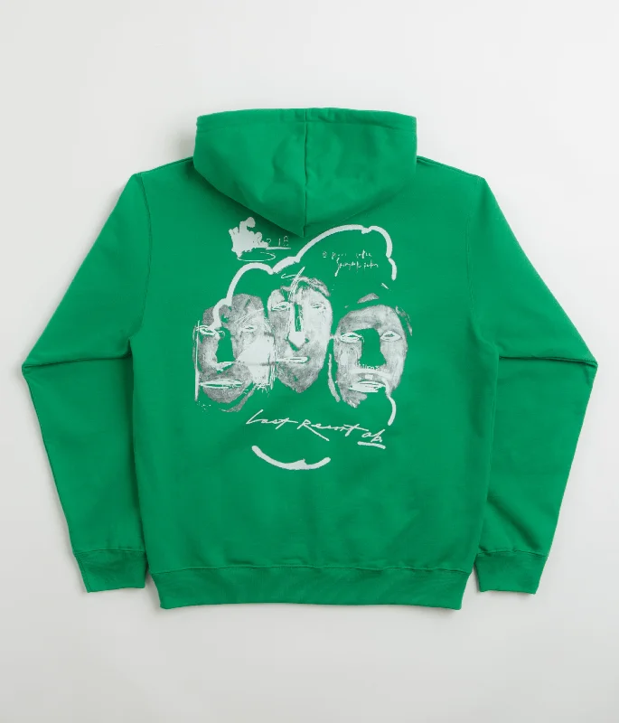 Last Resort AB x Julian Smith Heads Hoodie - Kelly Green / White Hoodie Crop Top Short Trendy Last Resort AB x Julian Smith Heads Hoodie - Kelly Green / White Hoodie Crop Top Short Trendy