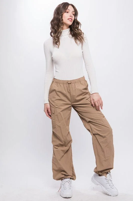 Love Tree Loose Fit Parachute Cargo Pants Trendy Work Pants