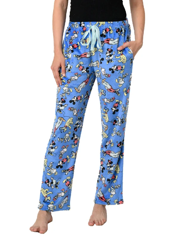 Disney Women's & Women's Plus Mickey Mouse Friends Plush Loungewear Sleep Pants Comfortable Cargo Pants