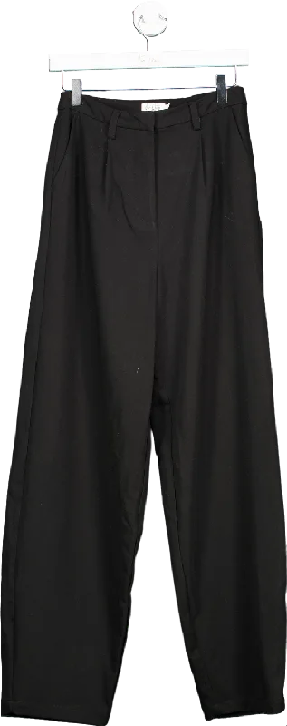 NA-KD Black Baggy Suit Pants UK 36 Cozy Fitted Pants