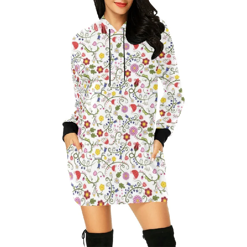 Nipin Blossom Hoodie Dress Hoodie with Embroidery Detailed Premium