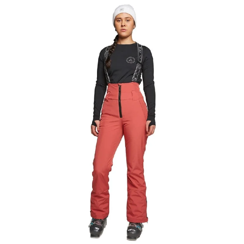 Softshell High Rise Ski Pants - Womens Chic Checkered Pants