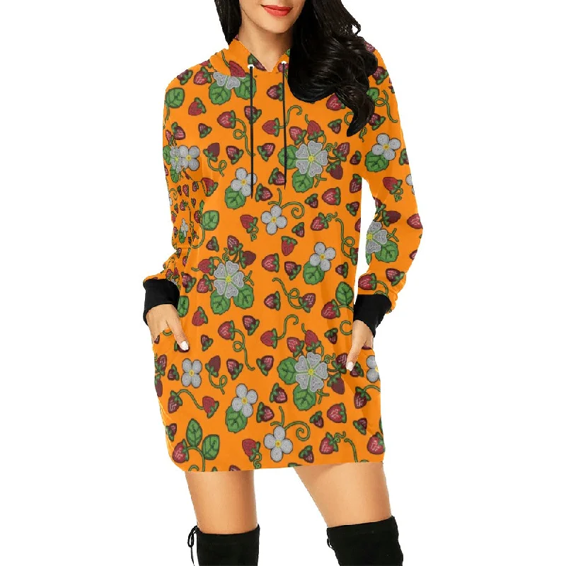 Strawberry Dreams Carrot Hoodie Dress Hoodie with Double Zipper Versatile Adjustable