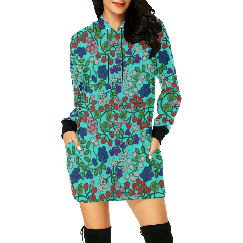 Takwakin Harvest Turquoise Hoodie Dress Hoodie Sweatshirt Pullover