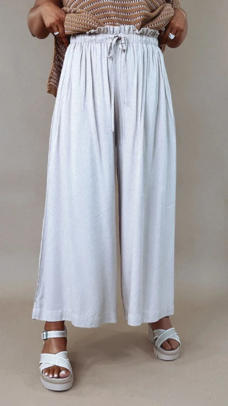 Weekend Wear Wide Leg Pant, Shell Elegant Trouser Pants