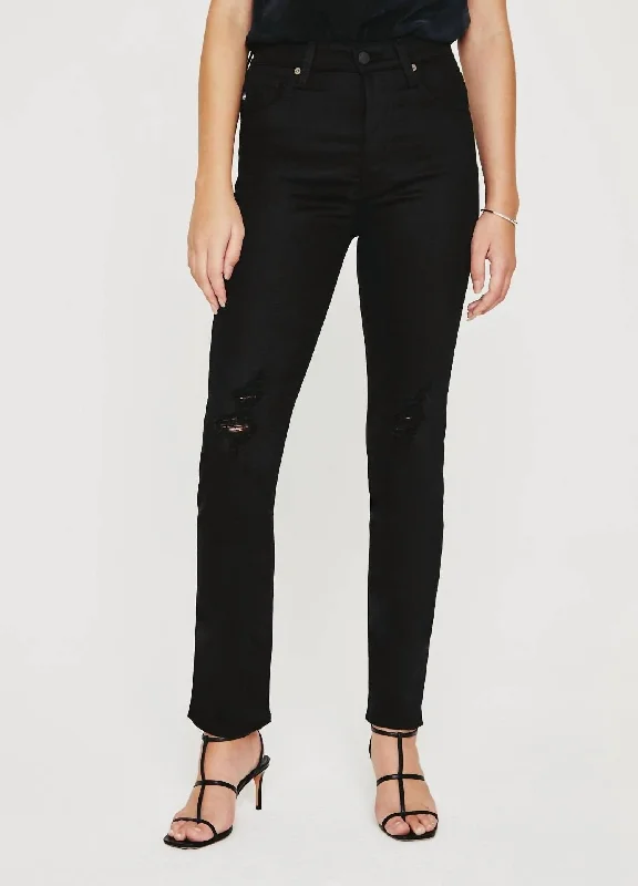 Alexxis Slim Straight Leg Jean In Blackboard Fashionable White Denim Jeans