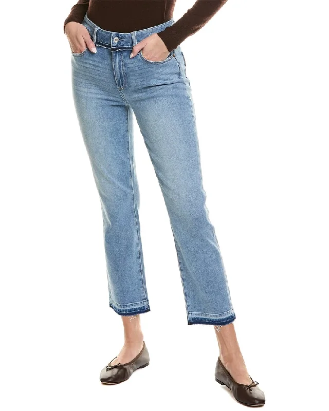 Paige Cindy Carmina Distressed Straight Leg Jean Chic Dark-Wash Skinny Jeans