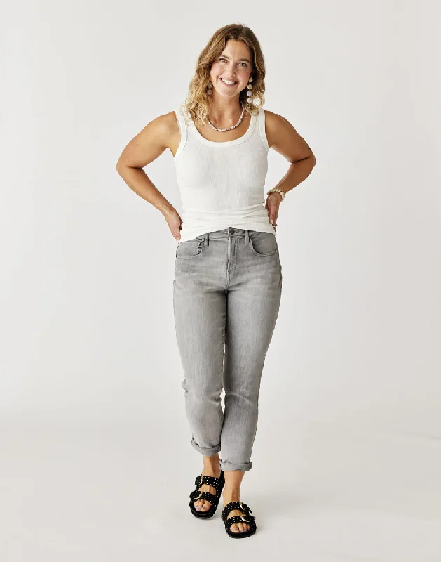 Carson Jean: Washed Grey Trendy Vintage Denim Jeans