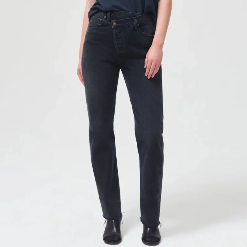 Criss Crossed Straight Jean (Shambles) Comfortable Stretch Denim Jeans