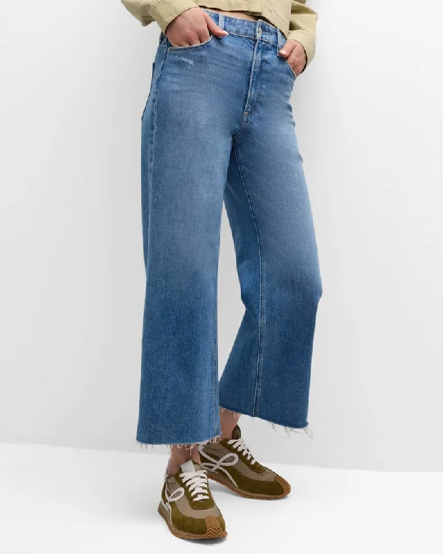 Paige Anessa Wide Leg Jean Holy Grail Distressed Comfortable Full-Length Denim Jeans