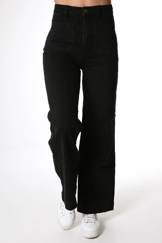 Sailor Jean Comfort Jet Black Trendy Colored Denim Jeans