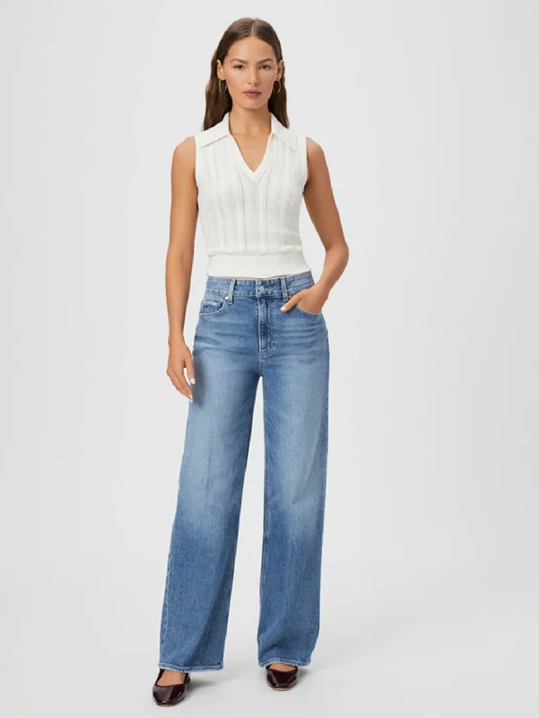 Sasha High Rise Straight Jean - Archives Elegant Raw Hem Jeans