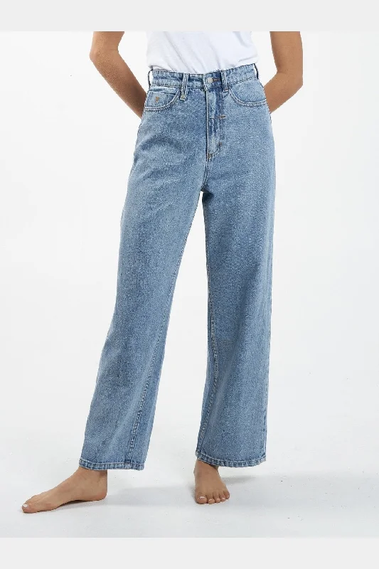 Thrills Billie Jean - Vintage Timeworn Blue Chic Double Waistband Jeans