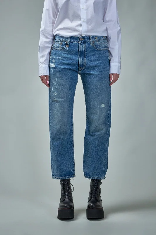 Boyfriend Bain Rips Jean Elegant Raw Hem Jeans