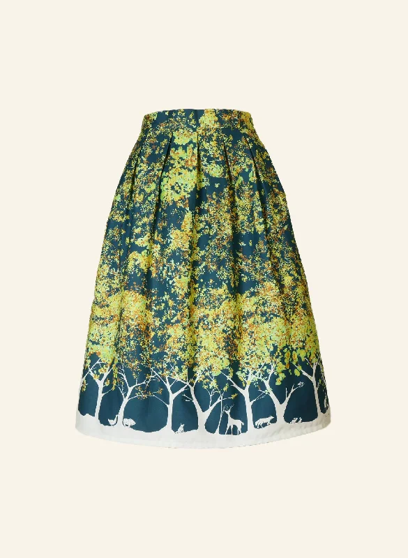 Ada - Navy Forest Skirt lace skirt feminine