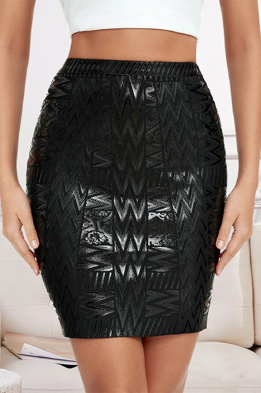 Black Bandage Skirt Metallic Bandage Skirt wrap skirt elegant