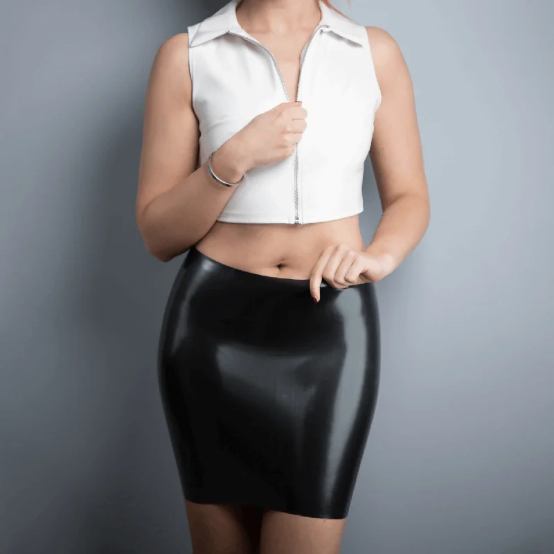 Latex Mini Skirt wool skirt breathable